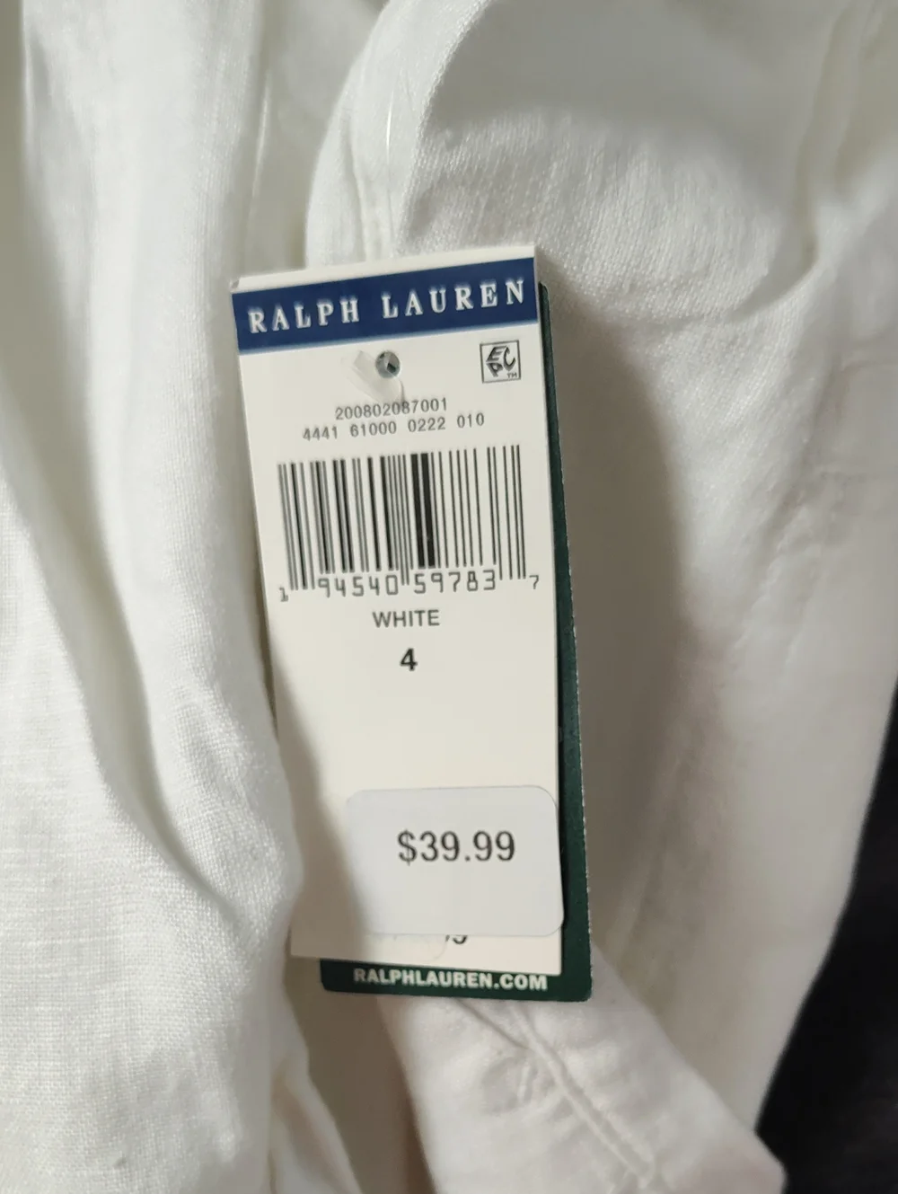 Ralph Lauren Womens 100% Linen Casual Wide Leg Pants SZ 4 New With Tags